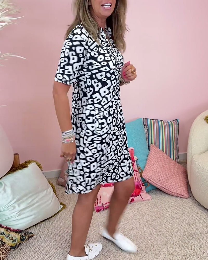 | Pocketed V-neck Dress