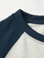 Blurred Heart Print Raglan Long Sleeve Tee