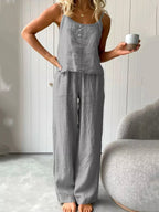 Scoop Neck Cami and Pants Set