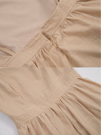 100% Cotton Backless Maxi Slip Dress for Women - Boho Tie Shoulder V Neck A-Line Sun Dress - Summer Beach Holiday 2026
