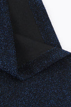 Glitter Strapless Ruched Cascading Side Panel Bodycon Mini Dress