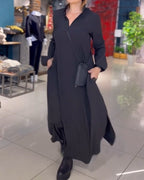 Matilde Chic Long Stretch Dress Soft Elevated Occasion Wear