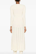 Asymmetrical Button Sweater Dress