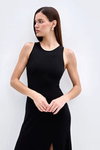 Elegant Knit Sleeveless Sweater Dress