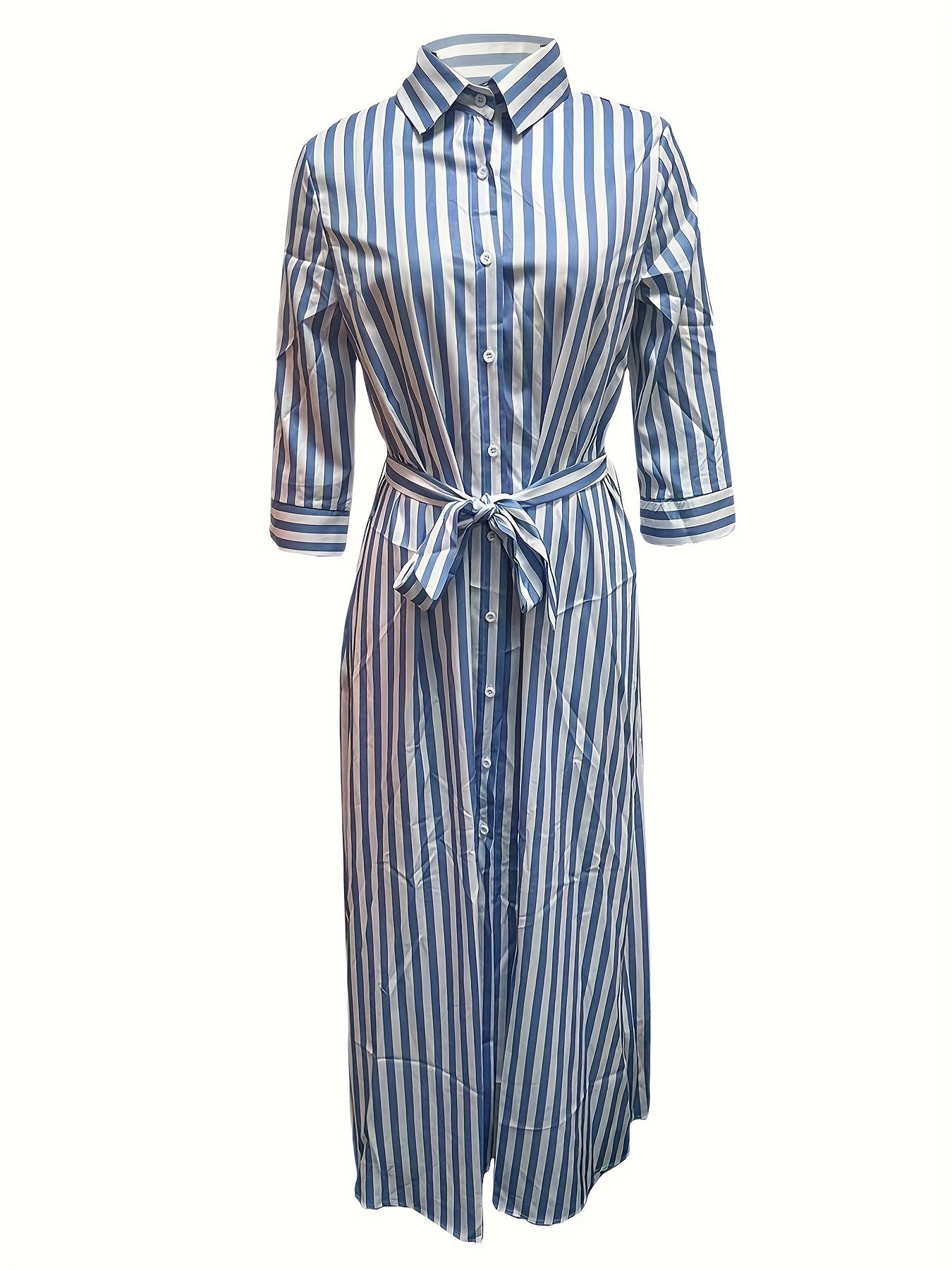 Verónica Chic Striped Maxi Dress Elevated Occasion Wear