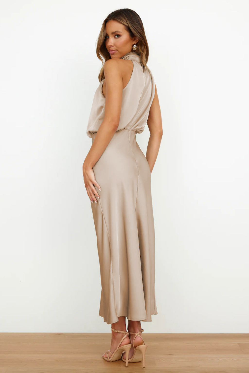 Marcela Aesthetic Satin Evening Dress Premium Wardrobe Essential