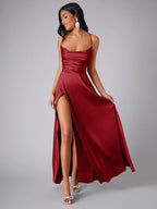 Slimming, Figure-hugging Backless Halter-neck Long Dress