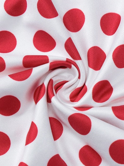 Polka Dot Top And Bodycon Skirt Two-piece Set