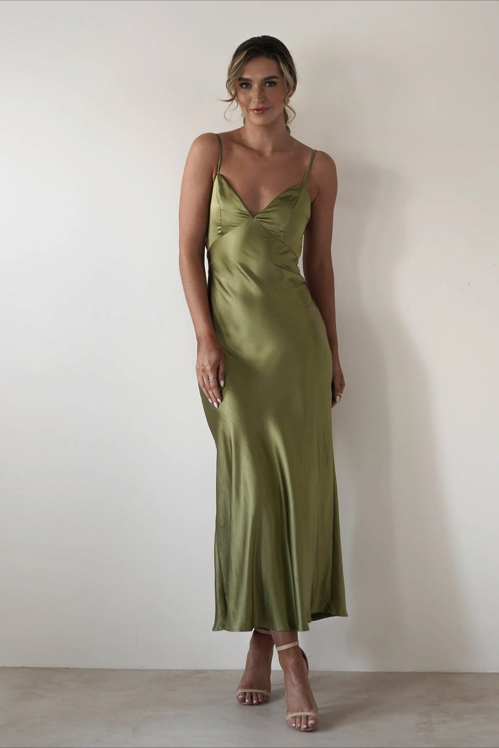Satin Backless Tie Dress