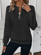 | Elegant Zip-Up Sweater