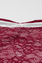 Lace Bustier Ruffle Hem Dress