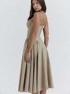 Camisoles Big Swing Solid Color Midi Dresses