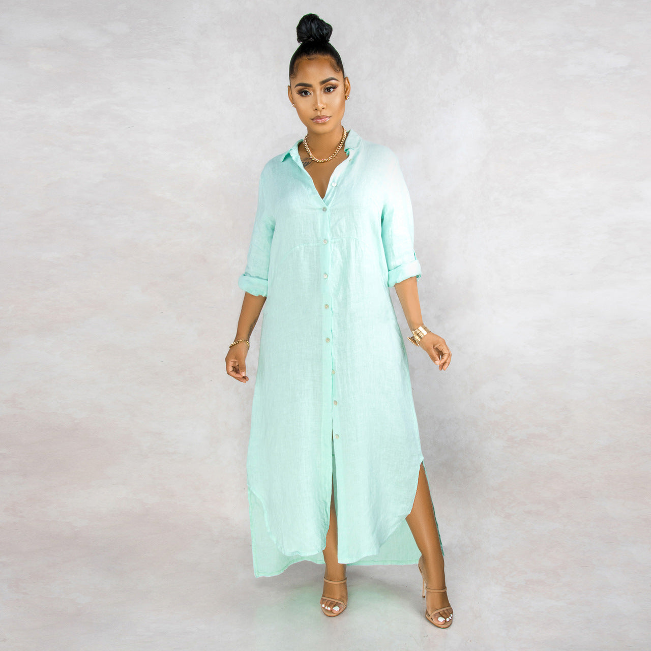 María Aesthetic Elena Overshirt Dress Set Evening Wear Edit