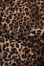 Chic Printed Long-Sleeve Shirt Belted Wide-Leg Pants Two Piece Set