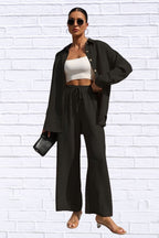 Button Up Shirt & Pants Set | Women__ Matching Outfit