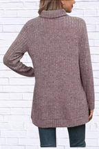 Turtleneck High Low Top