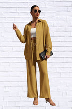 Button Up Shirt & Pants Set | Women__ Matching Outfit