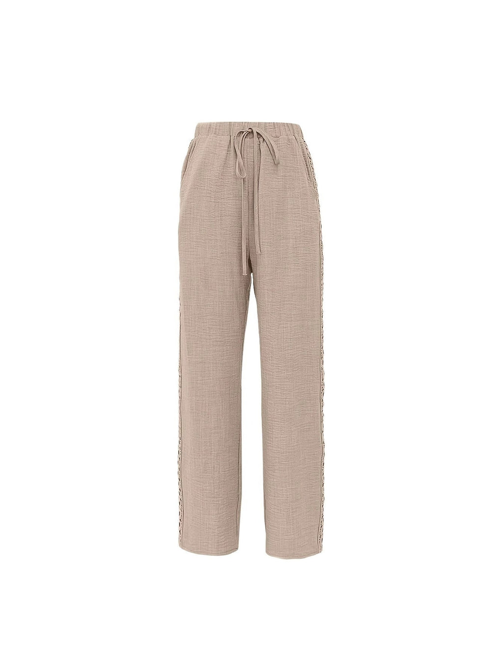 Side-trimmed Slanted Pocket Casual Trousers