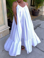 Sleeveless Halter Maxi Dress