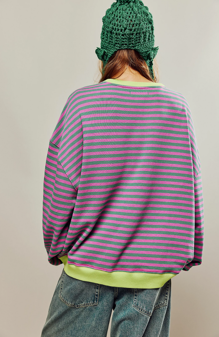 | Women's Striped Crewneck Sweater