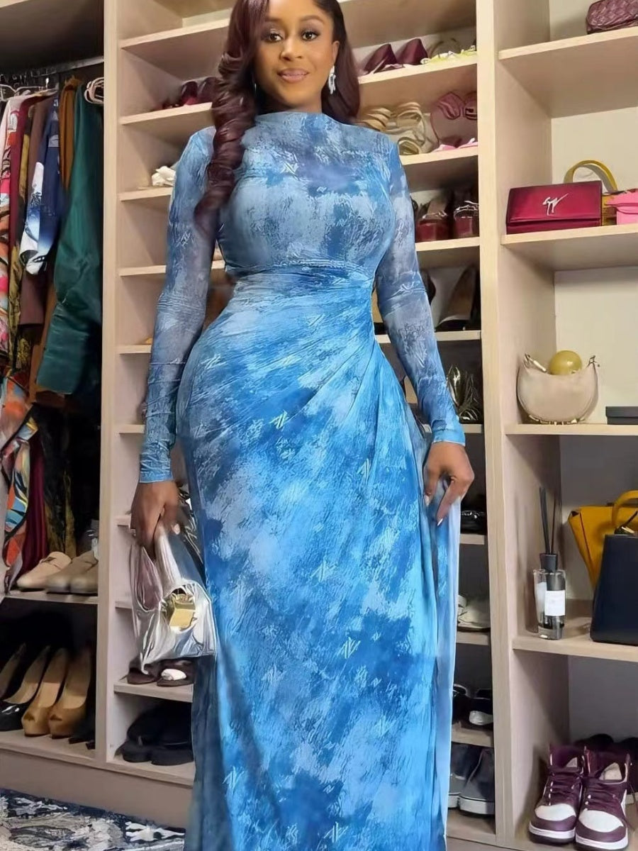 Crimp Big Swing Reunion Gauze Maxi Dresses