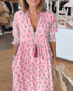 | Floral V-Neck Dress