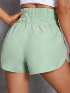Elastic Waistband High-waisted And Loose Sports And Leisure Shorts