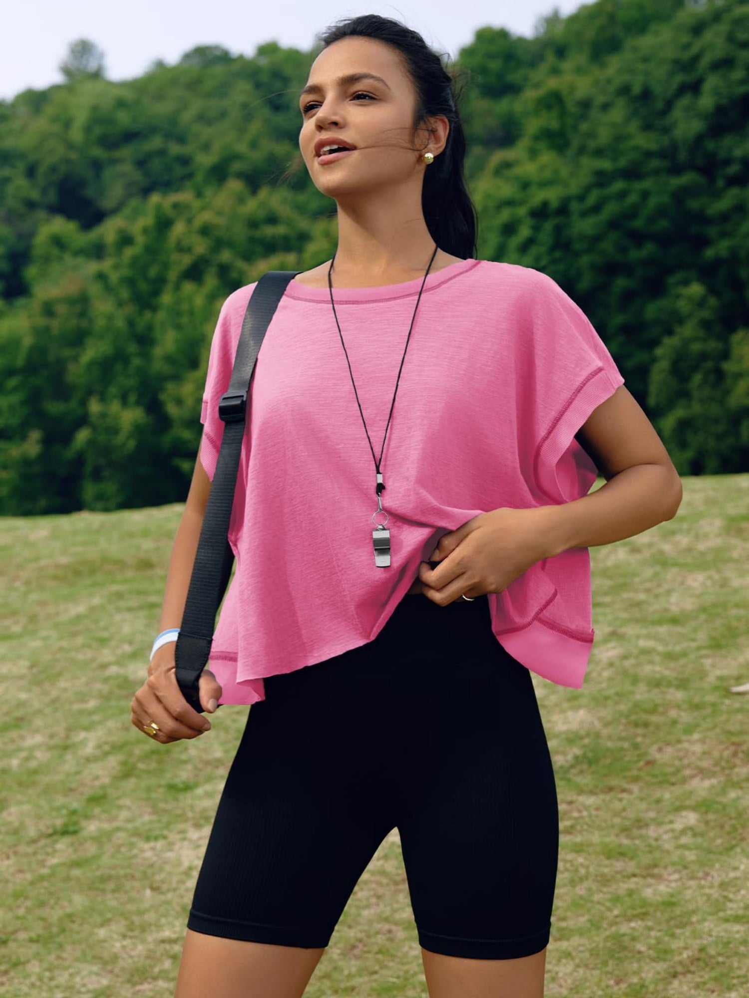 Backless Yoga Relaxed And Casual T-shirts