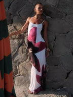 Floral Print Bodysuit With Slits Camisoles Maxi Dresses