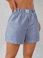 Stripes High-waisted Shorts