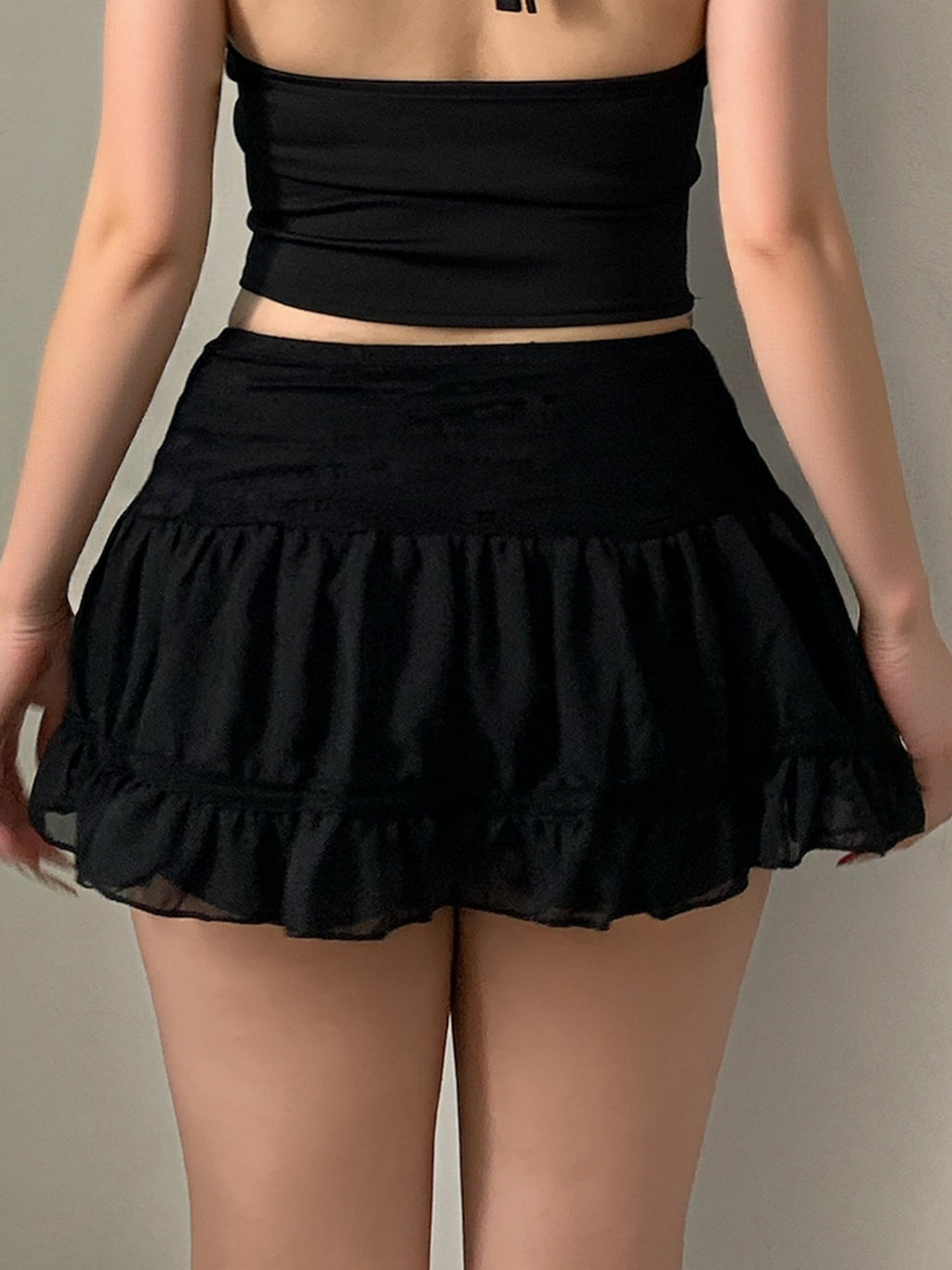 Lace Patchwork High-waisted A-line Cake Skirt