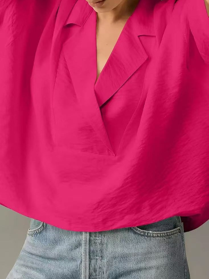 Short-sleeved Collared Casual Loose T-shirt