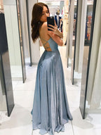 Sequins Backless Bandage Formal Dress Maxi Dresses
