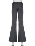 Y2K Pleated Low-rise Slightly Flared Hips Pants