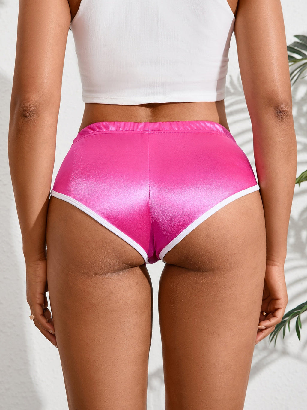 Color Blocking Exercise Yoga Fitness Elastic And Sexy Shorts