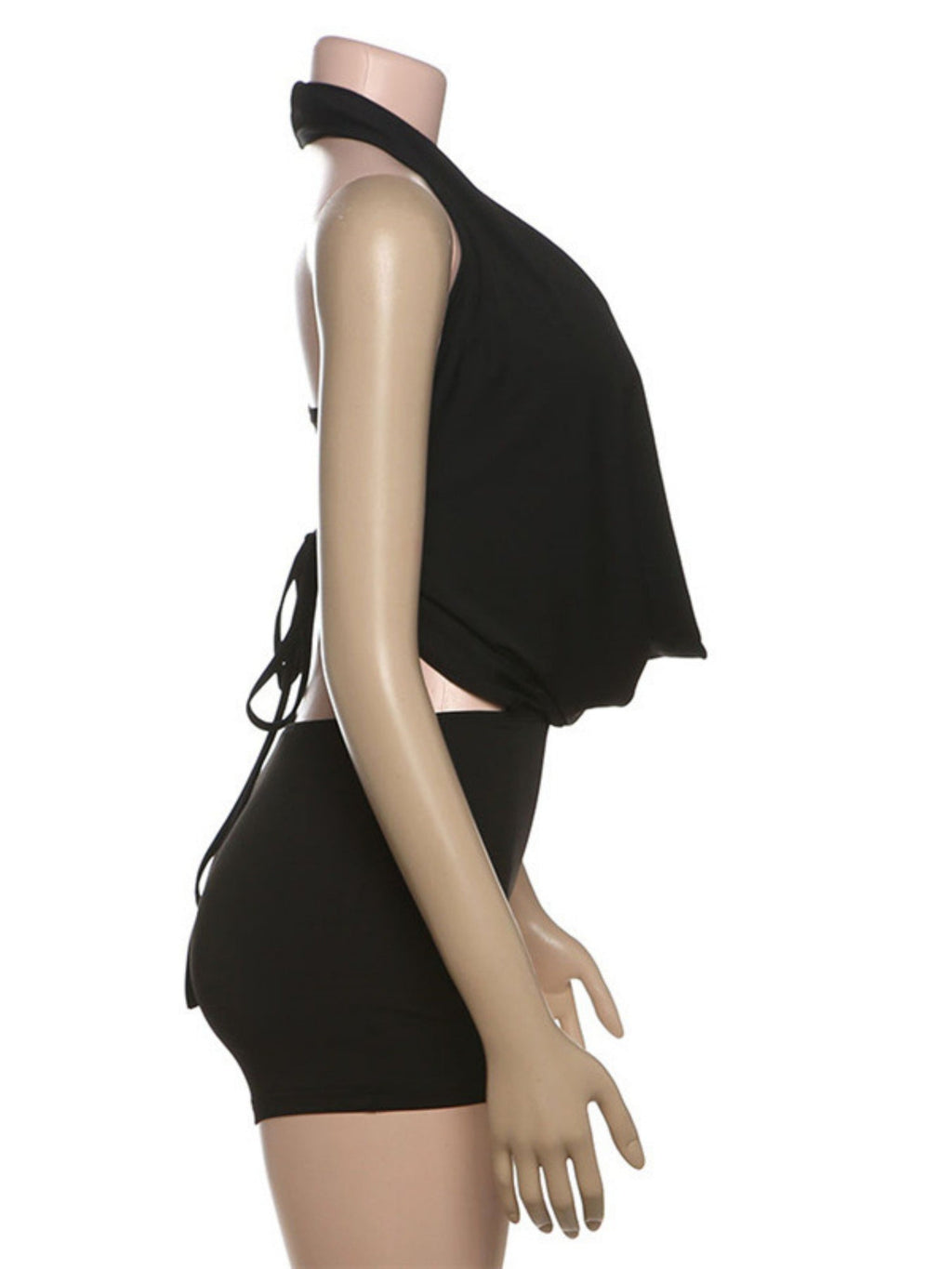 Strapless Halter Neck Deep V-neck Backless Tie Jumpsuits