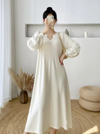 Leticia Statement Loose Knit Maxi Dress for Women Evening Wear Edit