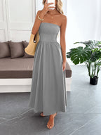 Strapless Waist Corset Maxi Dresses