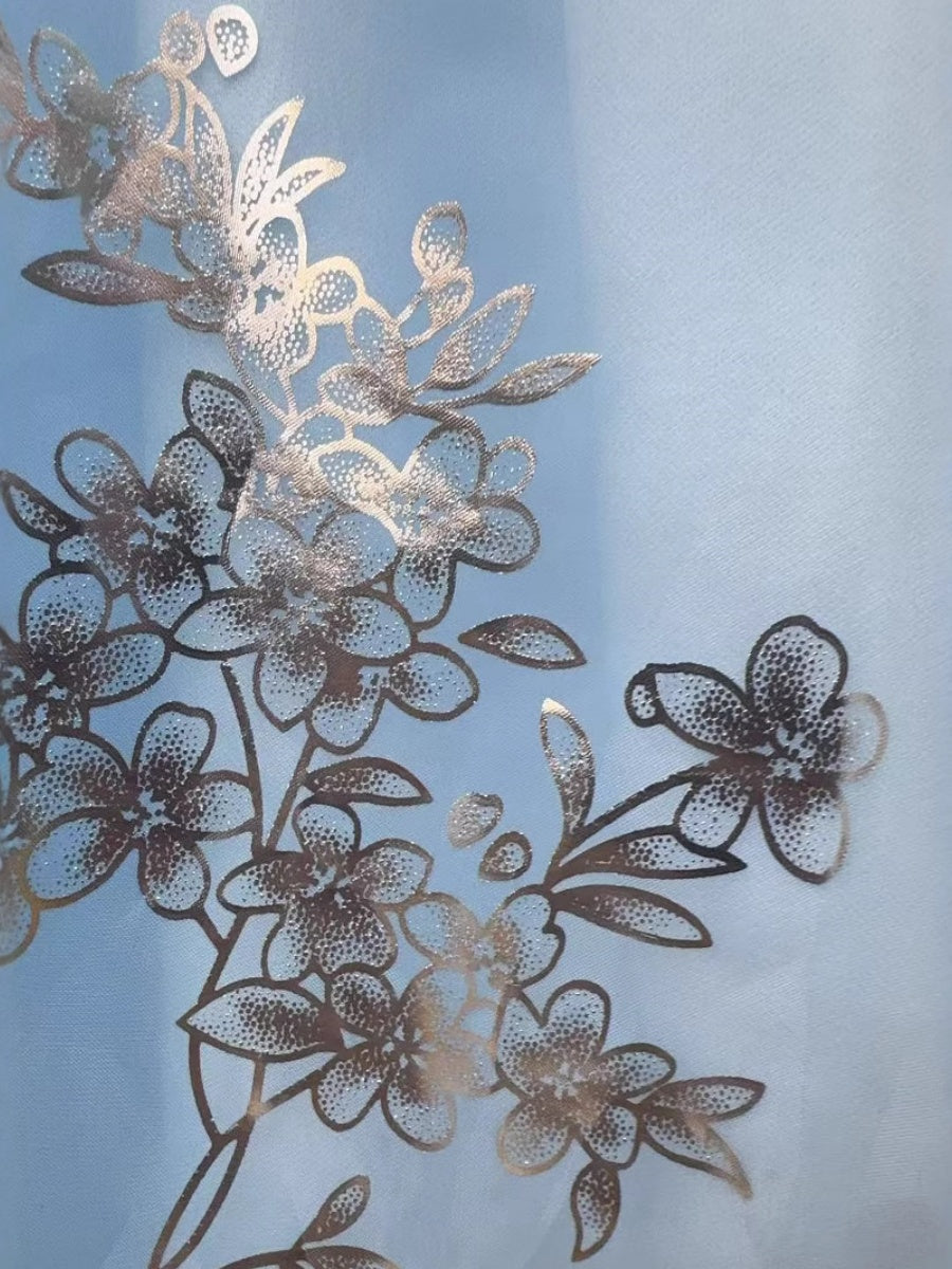 Organza Hot Stamping Gentle Maxi Dresses