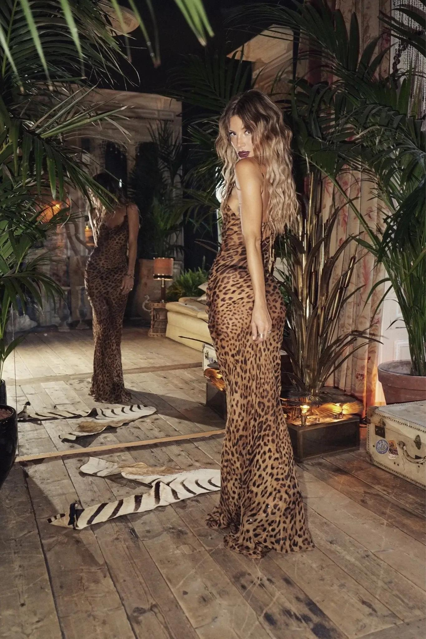 Delia Statement Leopard Print Maxi Dress Elevated Occasion Wear