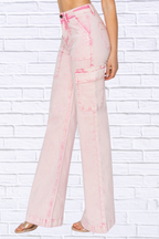 RISEN Full Size High Rise Cargo Pocket Jeans
