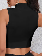 Turtleneck Zipper Seamless Sweat-wicking And Quick-drying Sports Vest