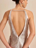 Tassel Halter Neck Backless Splicing Parties Mini&Short Dresses