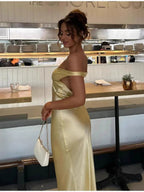 Off-the-shoulder Strapless Backless Long Dress