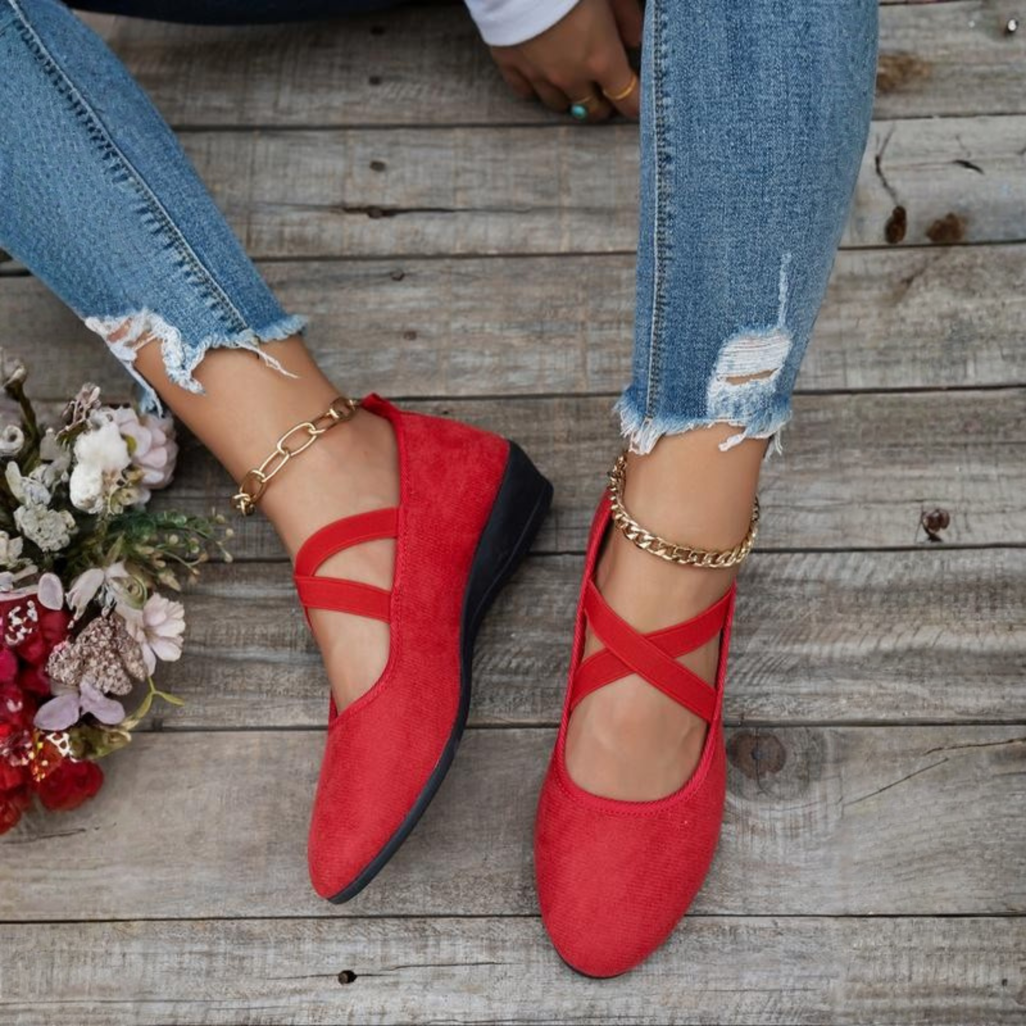 Elowen | Wedge Ballerina Shoes
