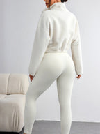 Tracksuit Plush Sweatshirt Yoga Pants Tank Tops Outdoor Leisure 3-piece Sets