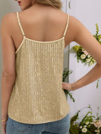 Sequins Metal Buckle Camisoles
