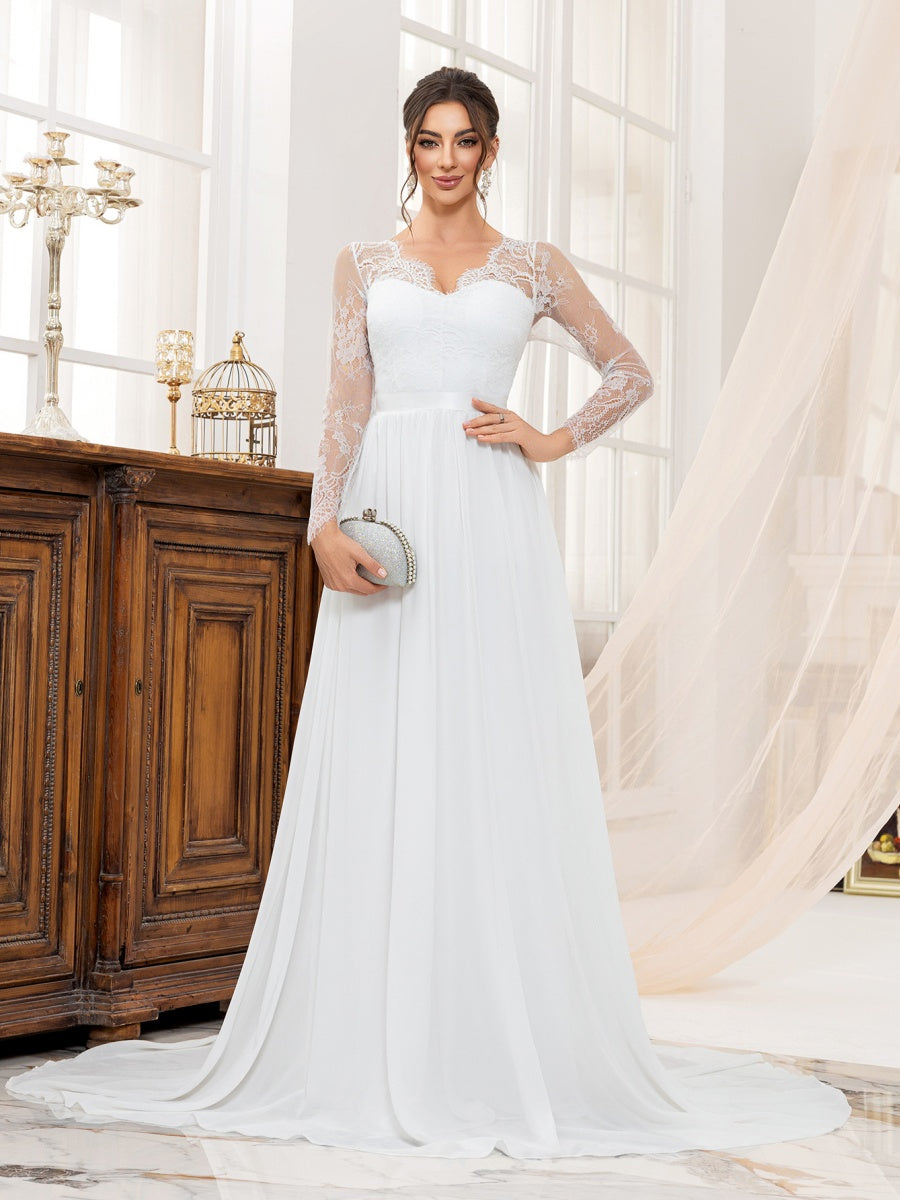 Lace Wedding Dress Formal Dress Maxi Dresses