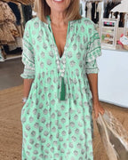 | Floral V-Neck Dress