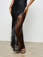 Tube Top Lace Splicing Grace Romantic Parties Midi Dresses